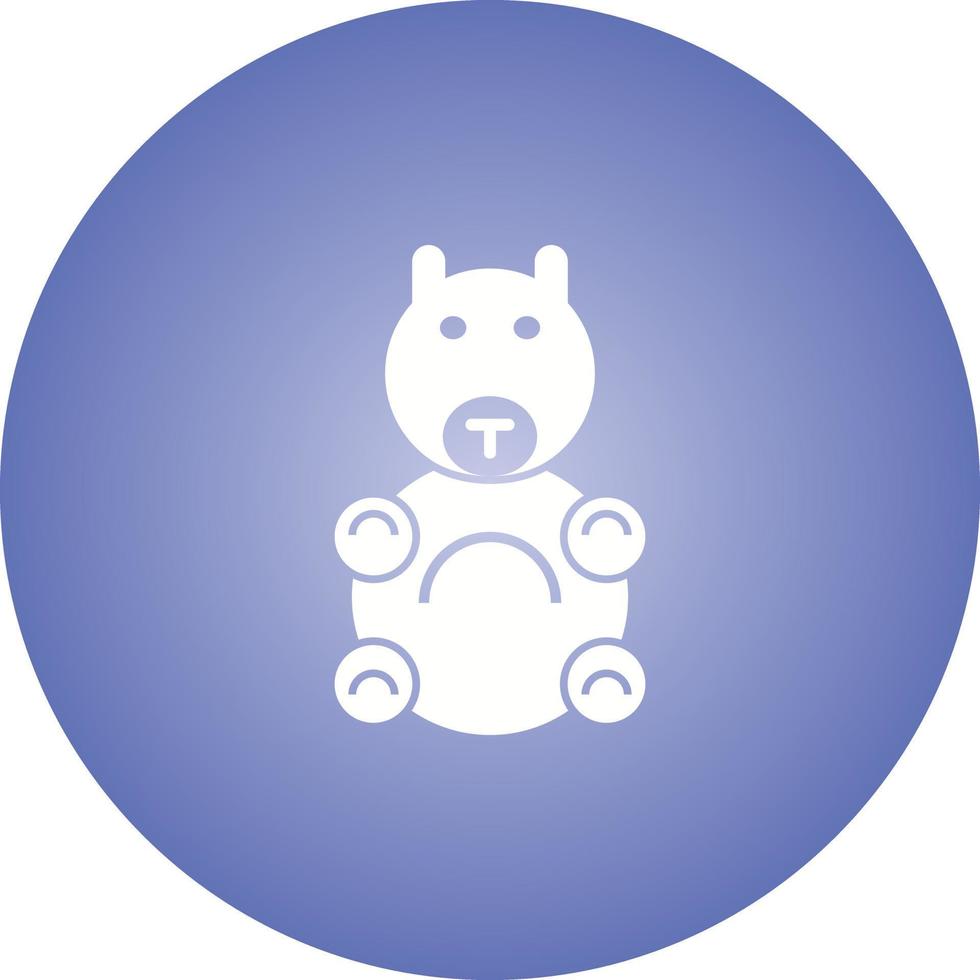 Unique Stuffed Toy Vector Glyph Icon