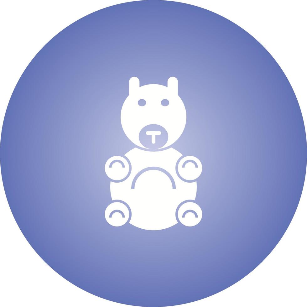 icono de glifo de vector de juguete de peluche único