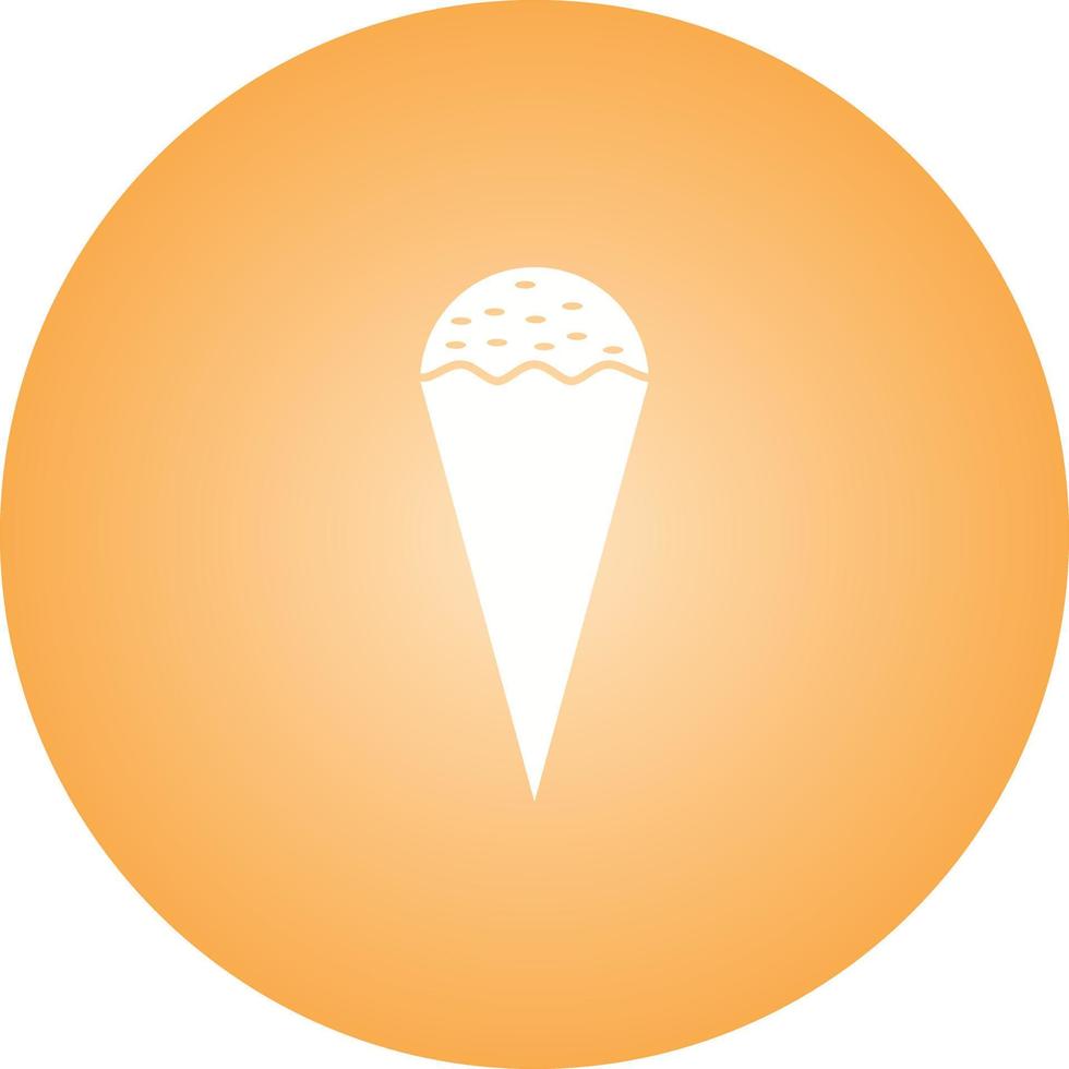 Unique Cone Ice cream Vector Glyph Icon