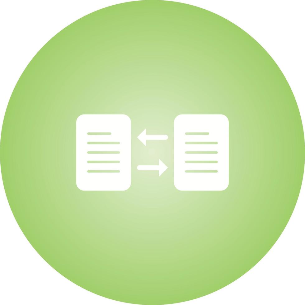 Unique File Transfer Vector Glyph Icon