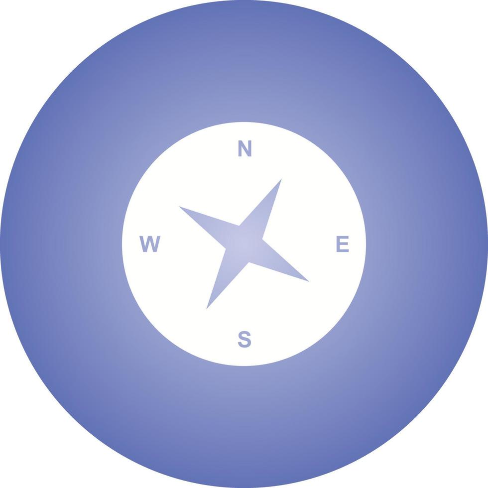 Unique Compass Vector Glyph Icon