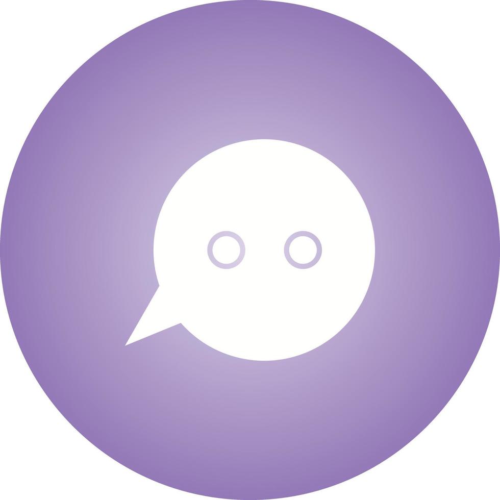 Unique Message Bubble Vector Glyph Icon