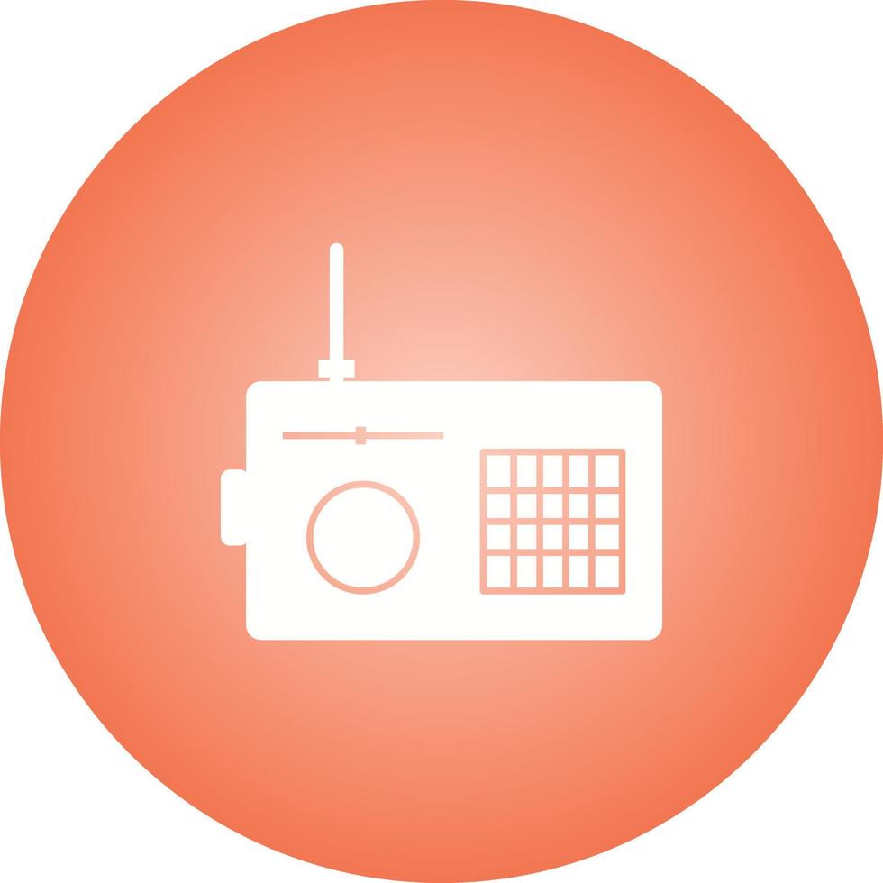 Unique Radio Vector Glyph Icon