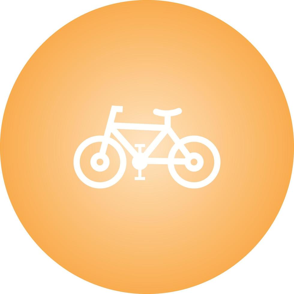 icono de glifo de vector de bicicleta único