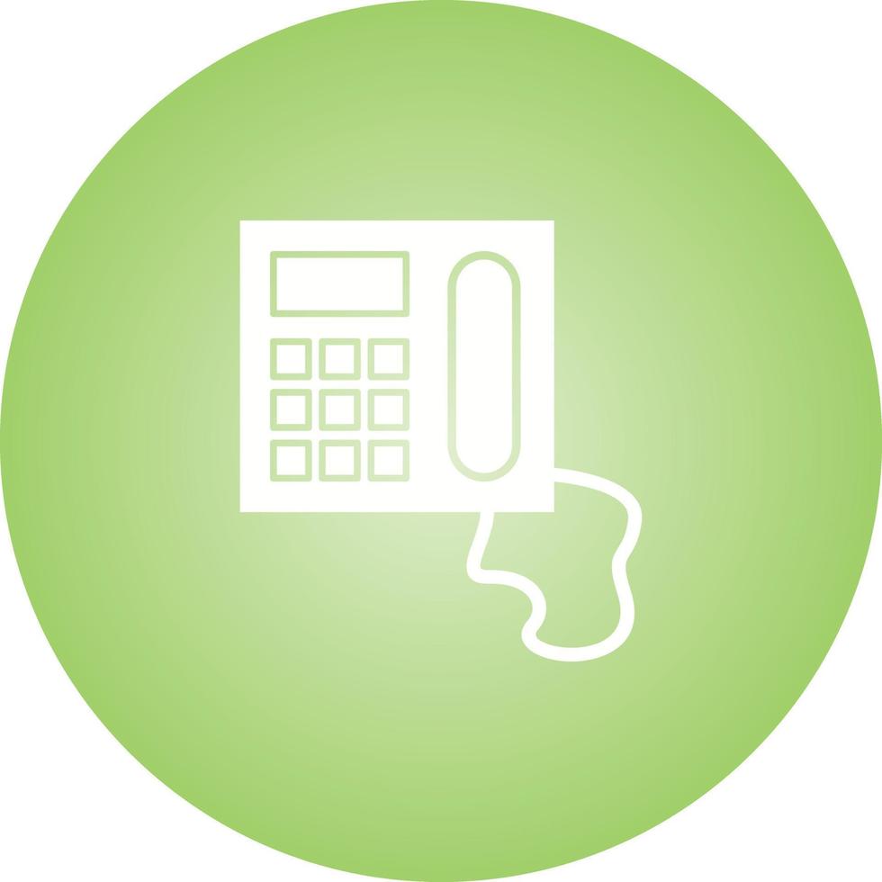 Unique Telephone Vector Glyph Icon