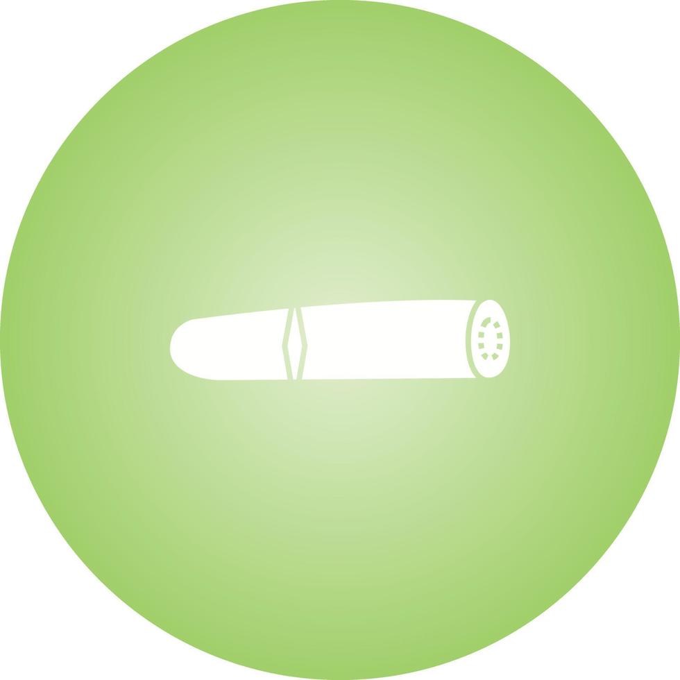 icono de glifo de vector de cigarro único