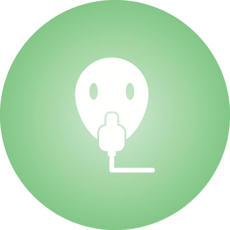 Unique Oxygen Mask Vector Glyph Icon