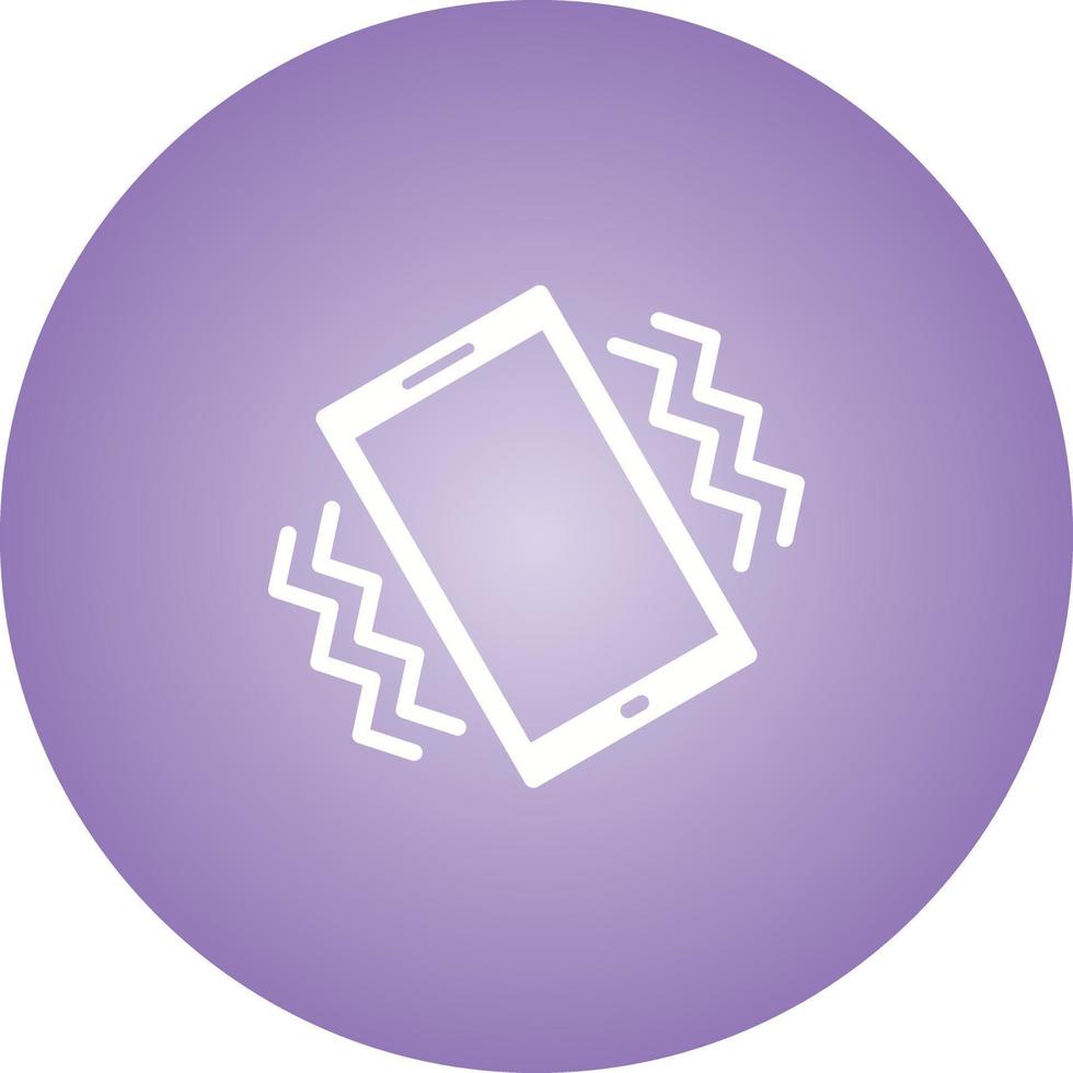 Unique Vibration Mode Vector Glyph Icon