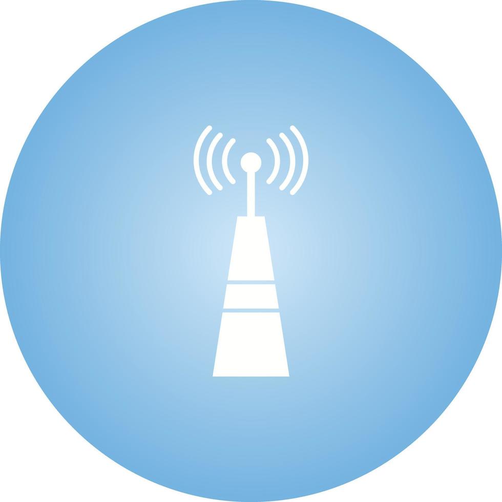 Unique Signal Tower Vector Glyph Icon