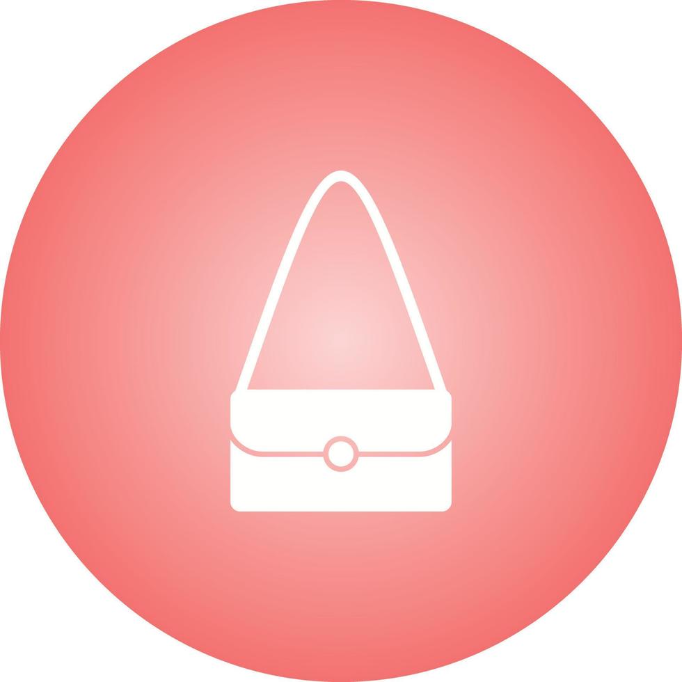 Unique Shoulder Bag Vector Glyph Icon