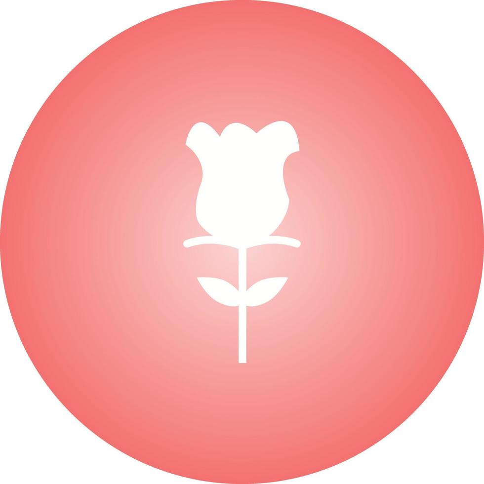 Unique Rose Vector Glyph Icon