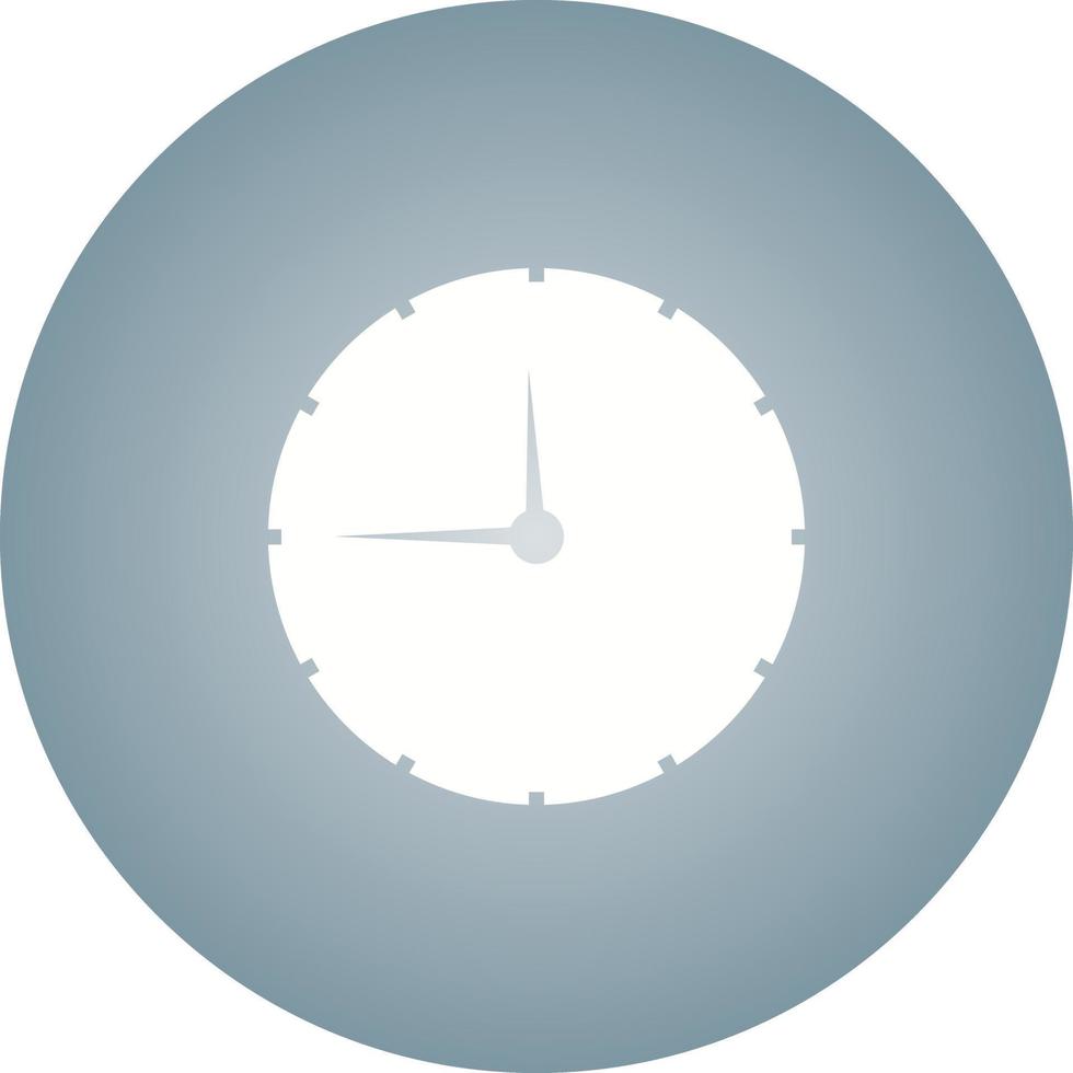 Unique Clock Glyph Vector Icon