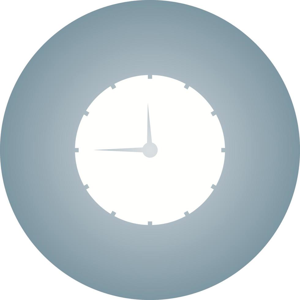 icono de vector de glifo de reloj único