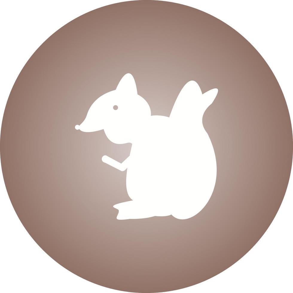 Unique Squirrel Vector Glyph Icon
