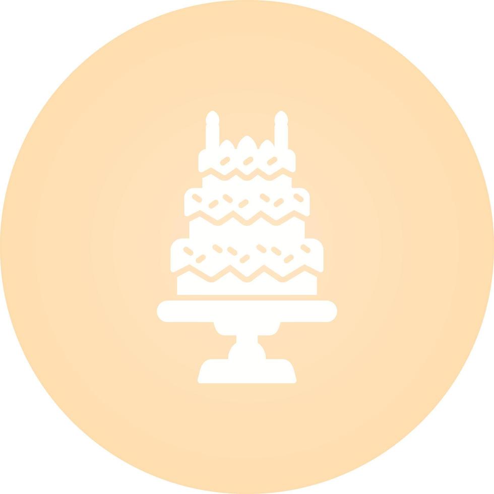 icono de vector de pastel de cumpleaños