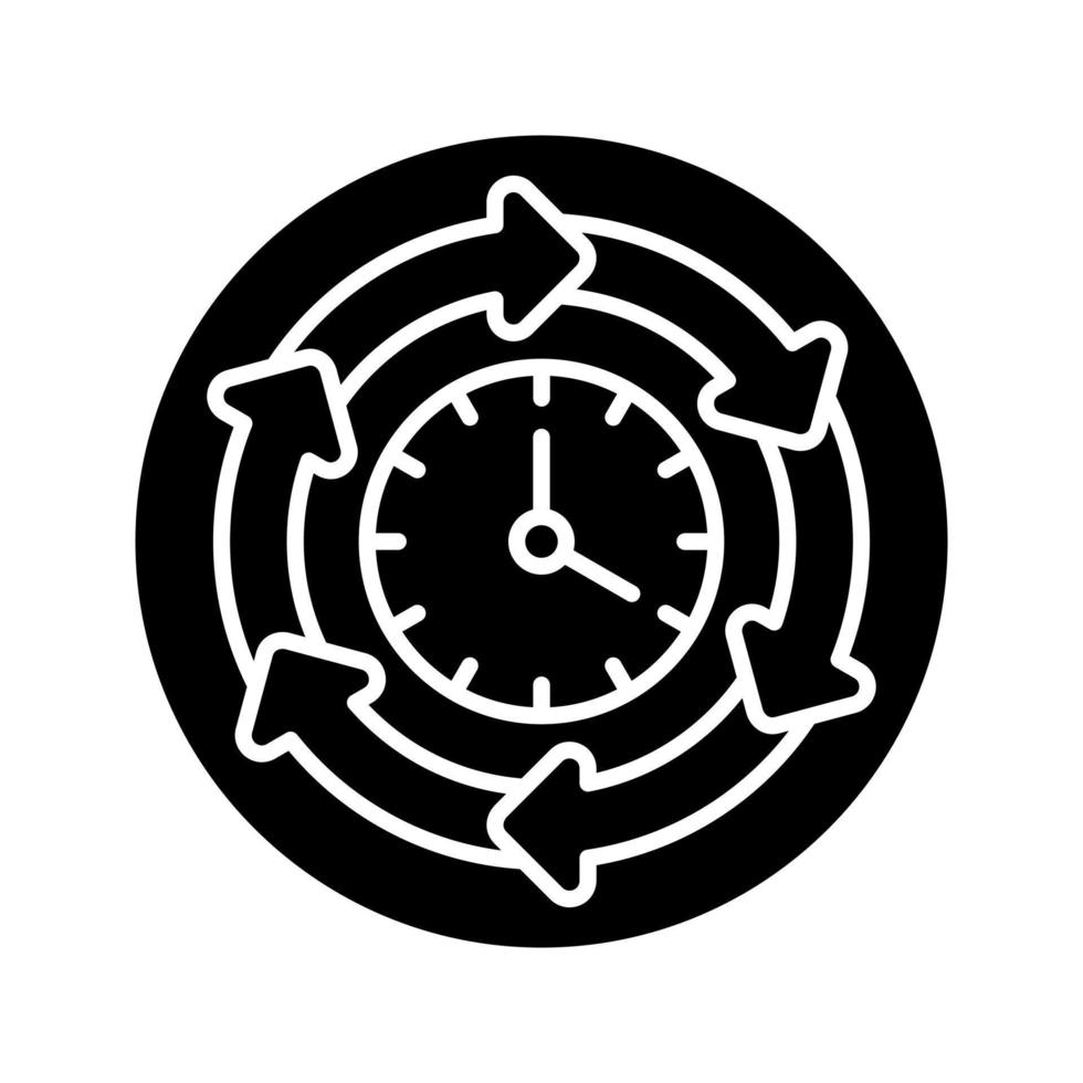 icono de vector de tiempo de procesamiento