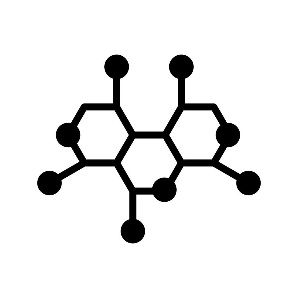 icono de vector de estructura de molécula