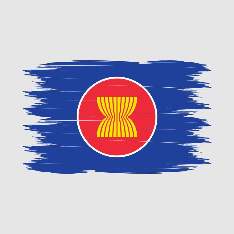 Asean Flag Brush Vector