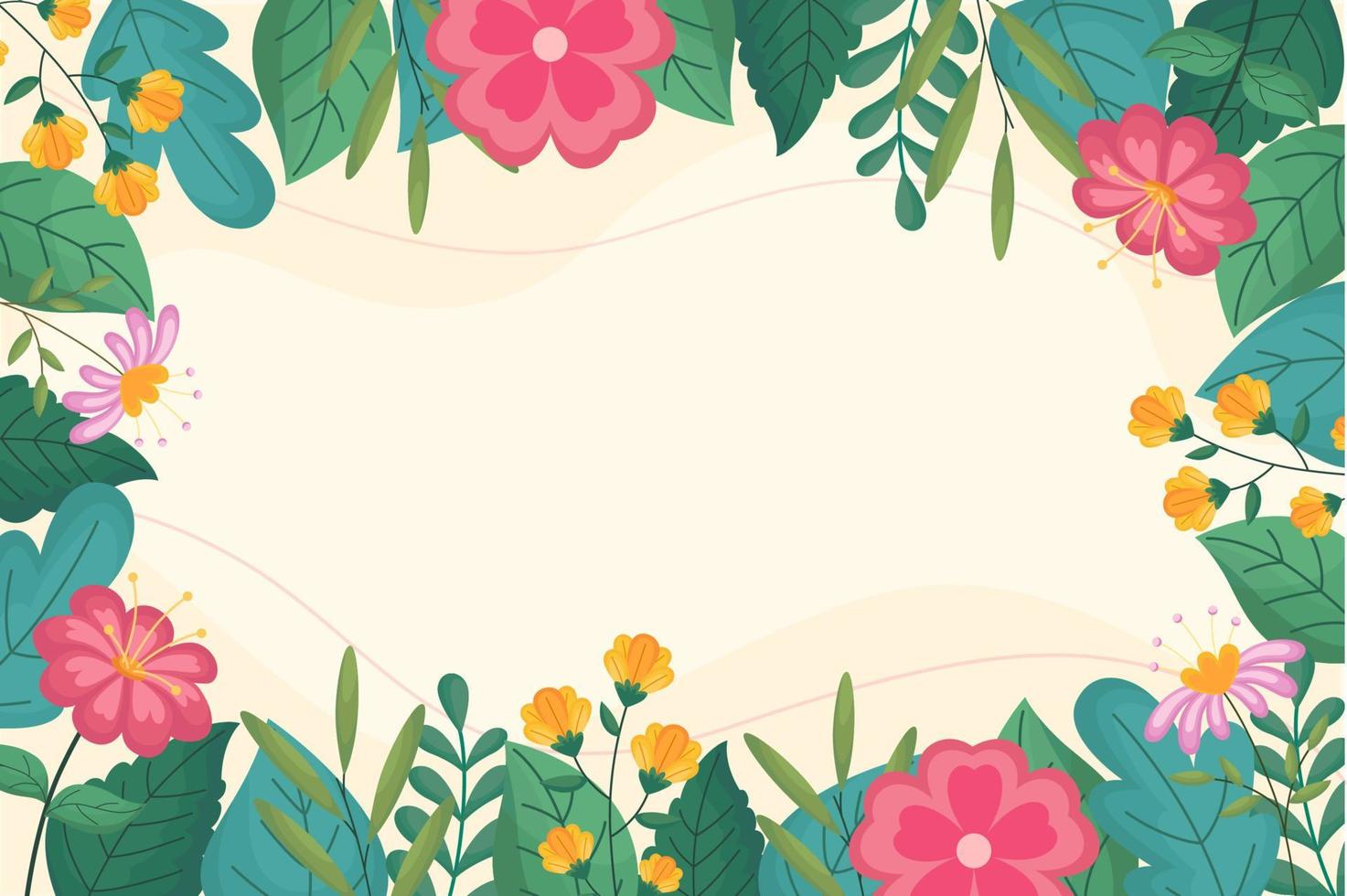 Spring Border Background vector