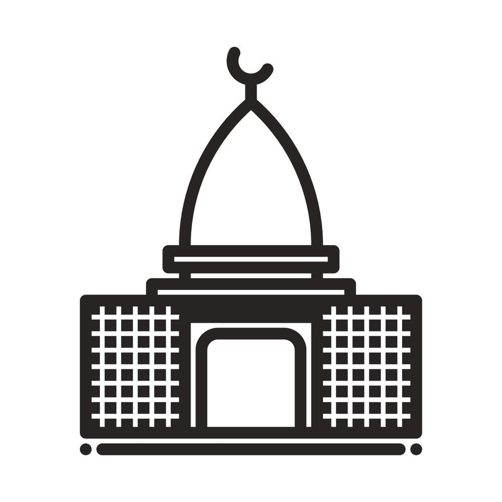 vector de icono de mezquita