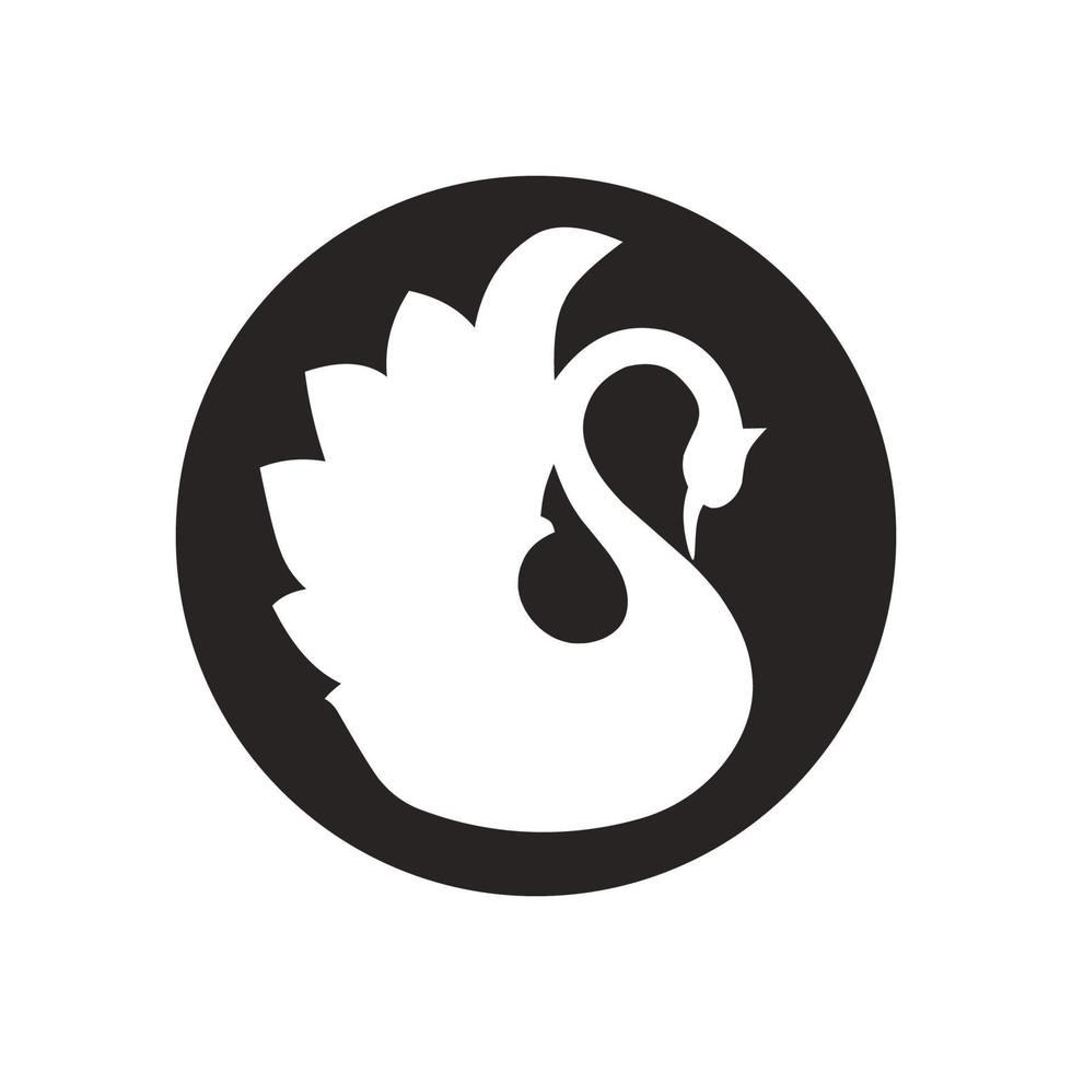 vector de logotipo de cisne