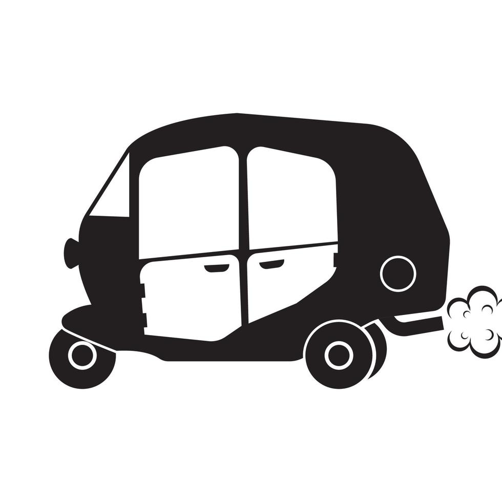 rickshaw icon vector