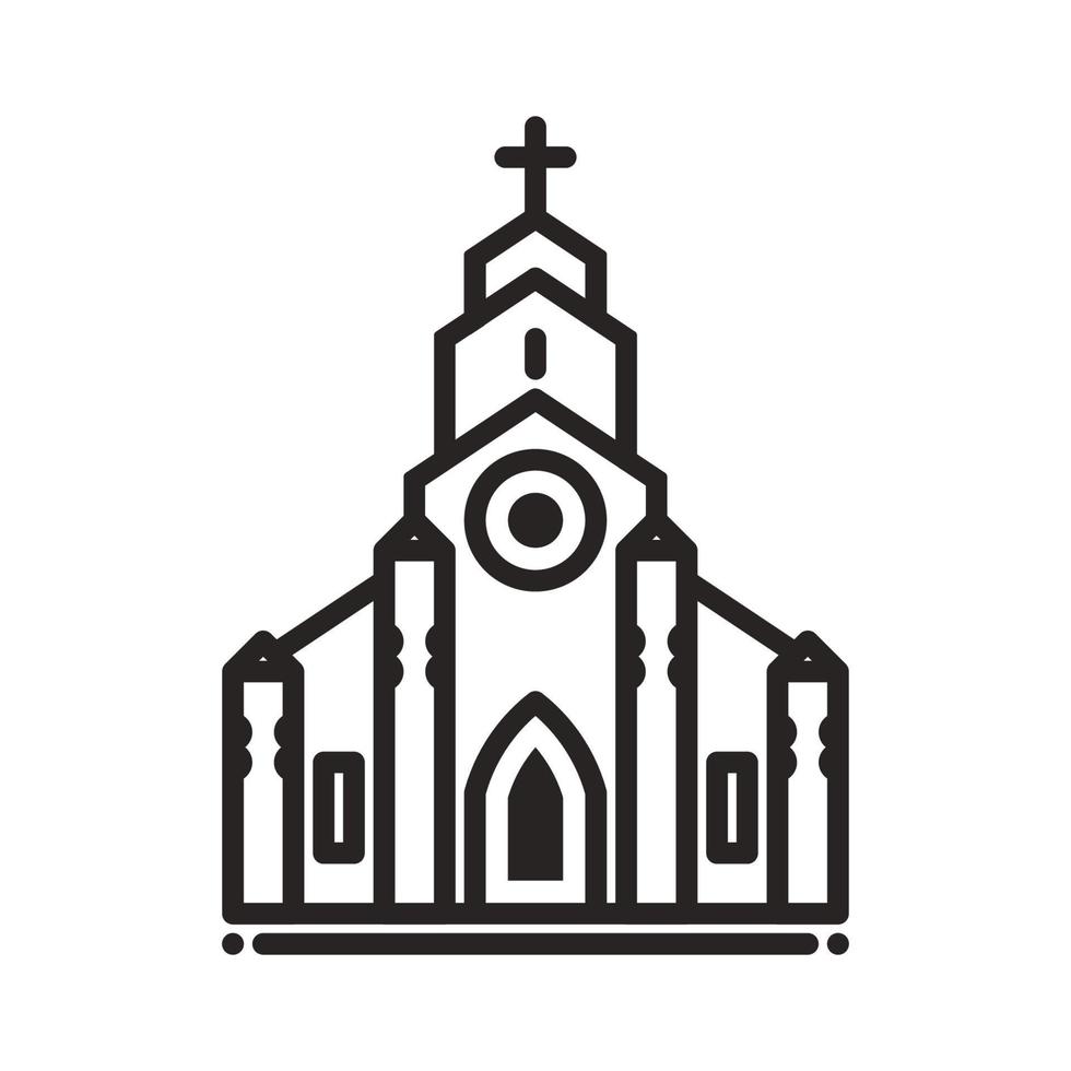 vector de icono de iglesia 17489027 Vector en Vecteezy