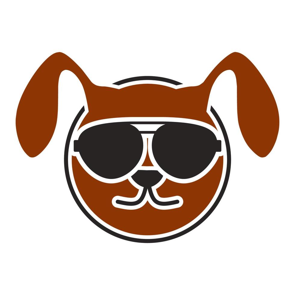 cute dog logo vector