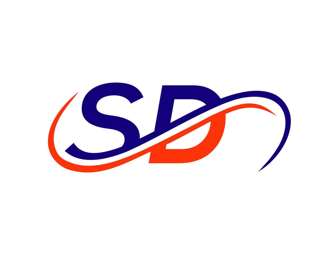 diseño de logotipo de letra sd para plantilla vectorial de empresa financiera, de desarrollo, de inversión, inmobiliaria y de gestión vector