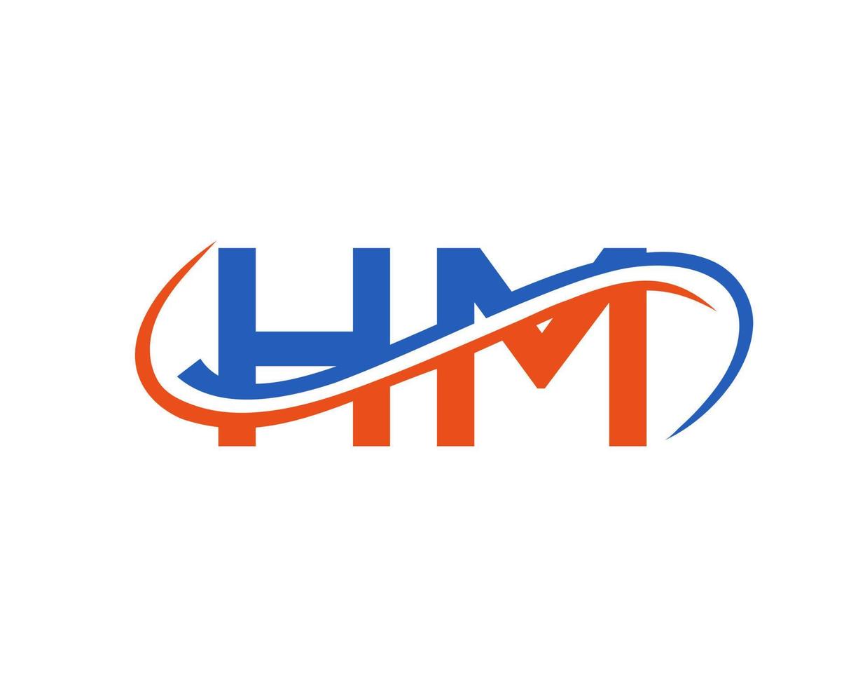 Letter HM logo Design for Financial, Development, Investment, Real Estate And Management Company Vector Template