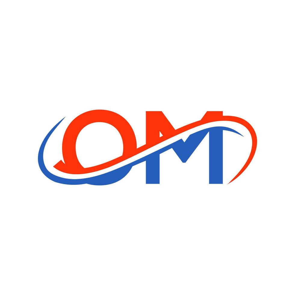 Letter OM logo Design for Financial, Development, Investment, Real Estate And Management Company Vector Template