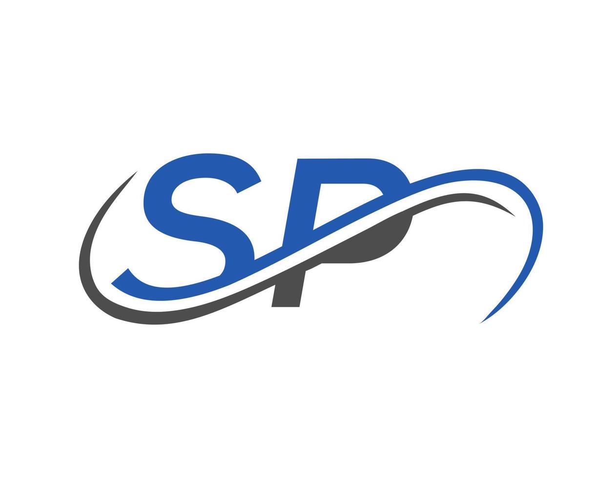 diseño de logotipo de letra sp para plantilla vectorial de empresa financiera, de desarrollo, de inversión, inmobiliaria y de gestión vector