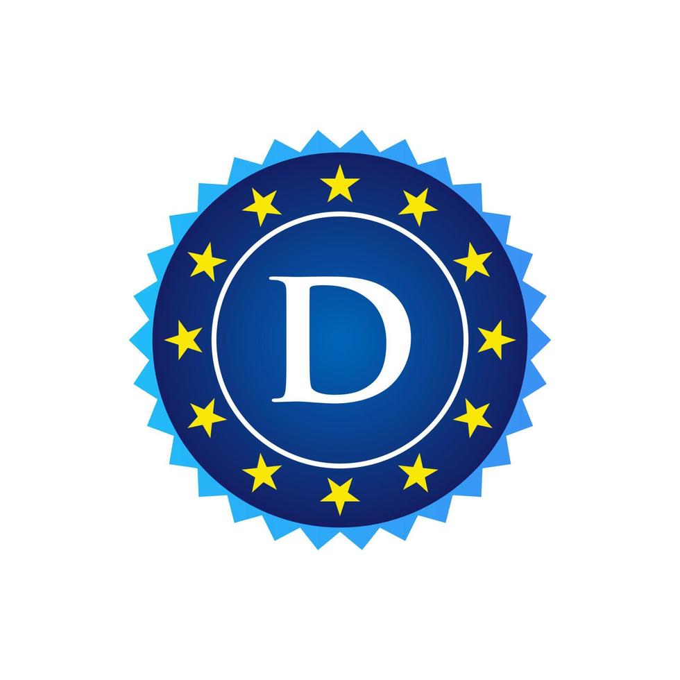 Letter D Vintage Badge Retro Vector Logo Template Badges, Labels, Emblems, Marks And Design