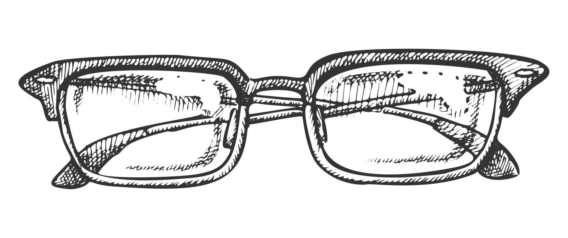 Glasses Corrective Vision Accessory Ink Vector