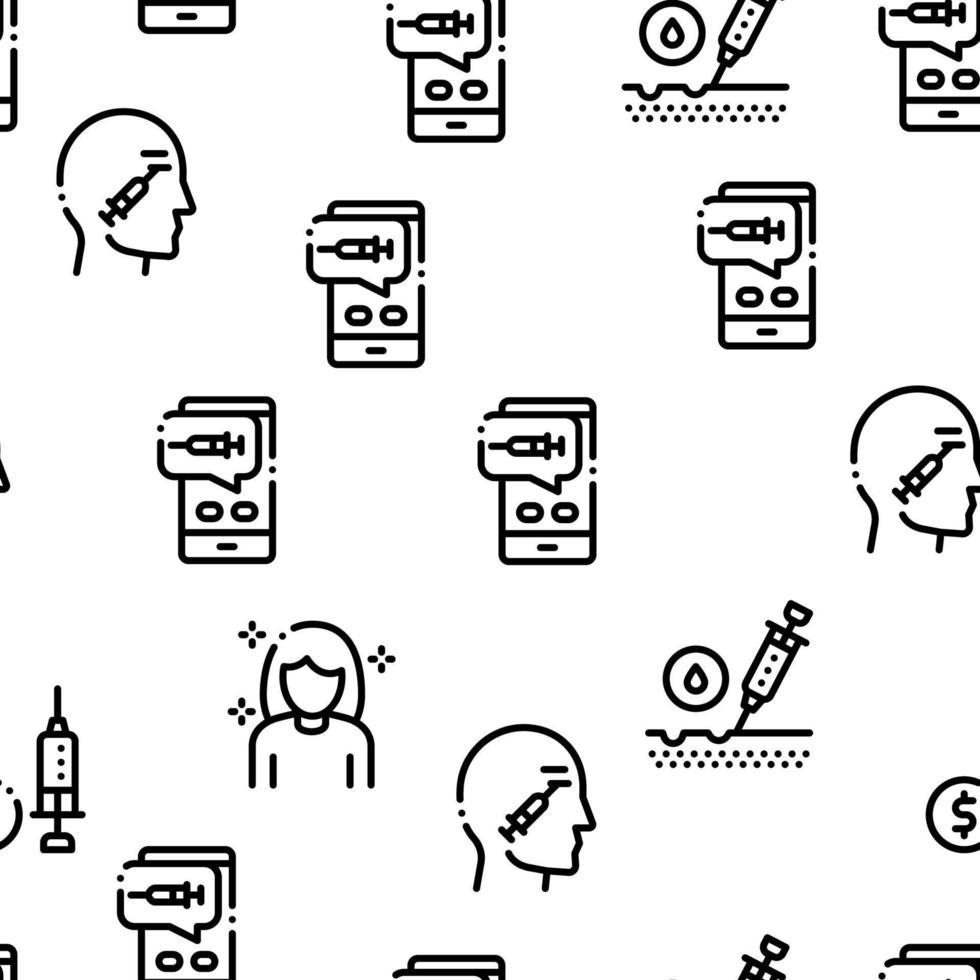 Injections Seamless Pattern Vector