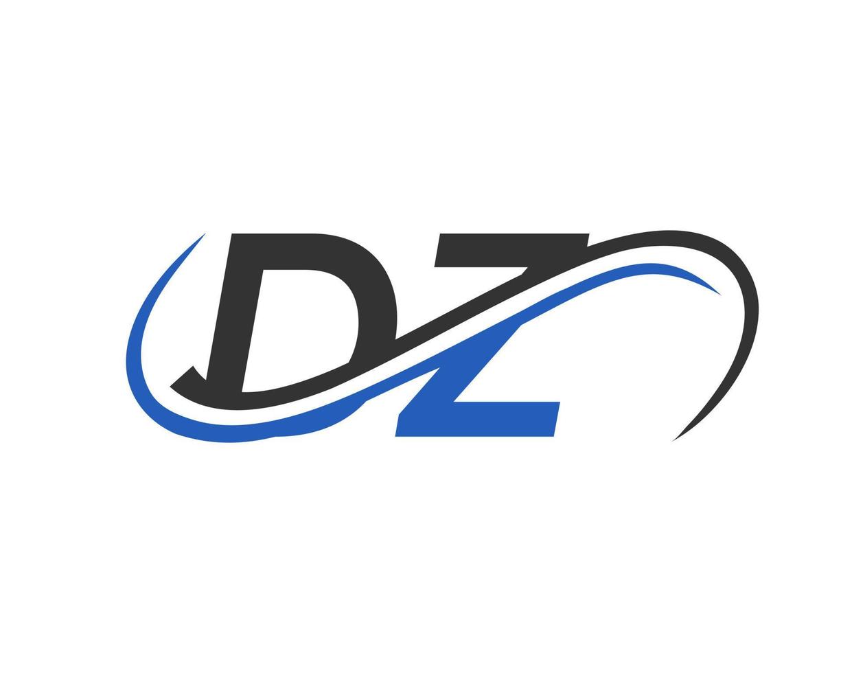 diseño del logotipo de la letra dz para la plantilla vectorial de la empresa financiera, de desarrollo, de inversión, inmobiliaria y de gestión vector