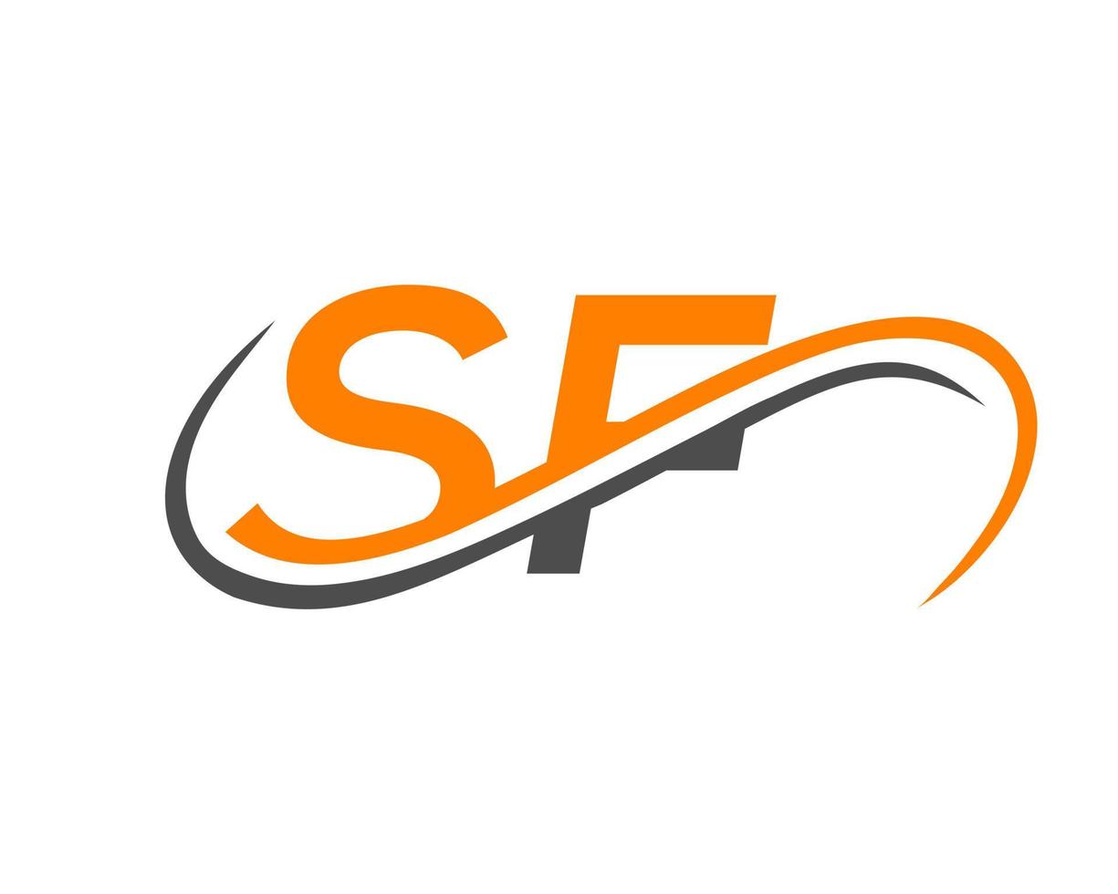 Letter SF logo Design for Financial, Development, Investment, Real Estate And Management Company Vector Template