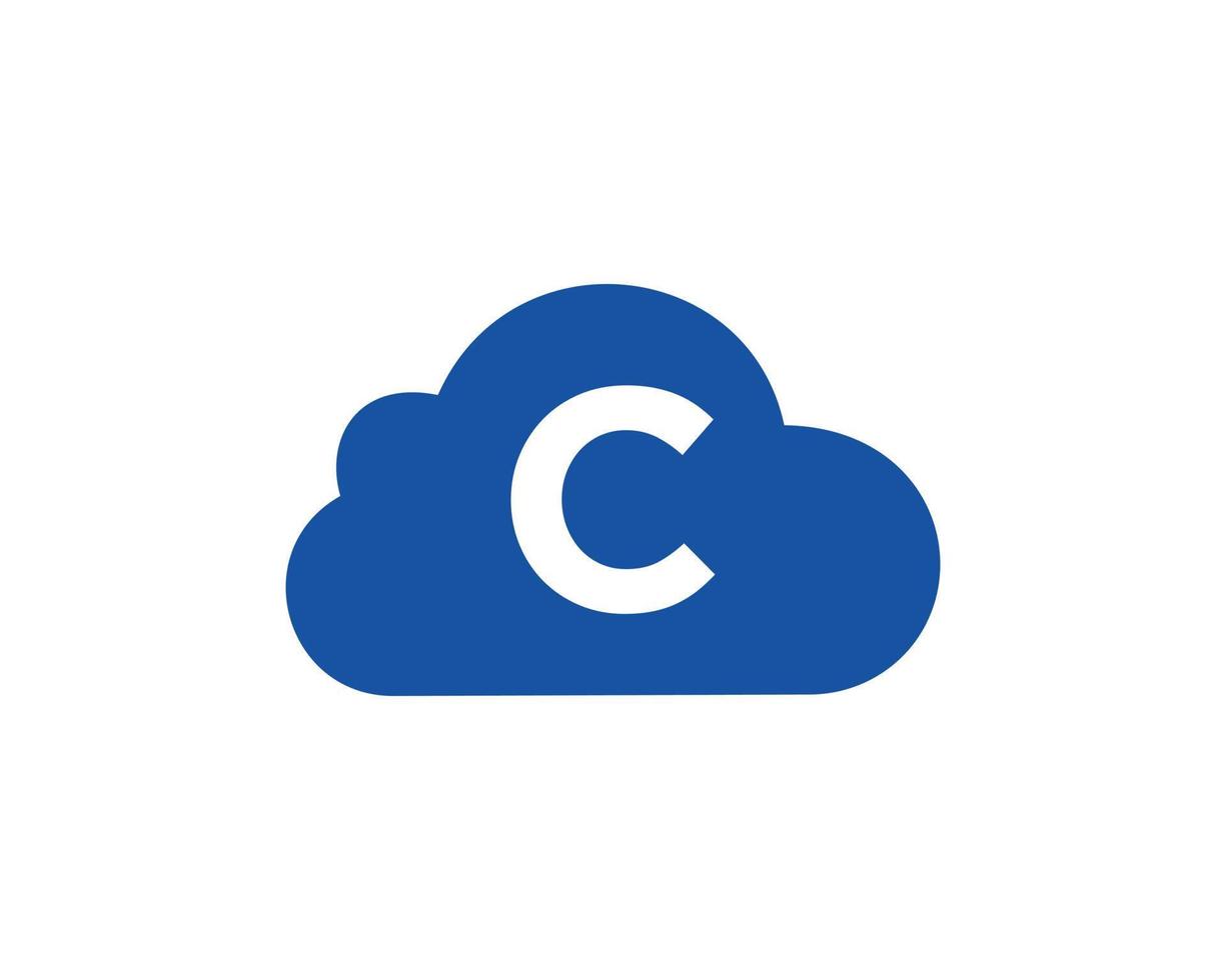 Letter C Cloud Logo Design Vector Template