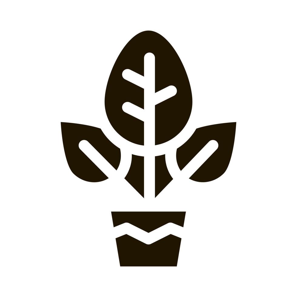 Plant In Pot Icon Vector Glyph Illustration