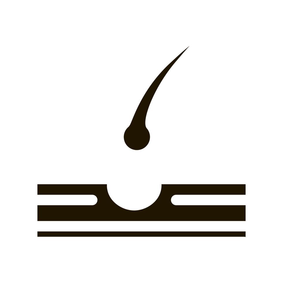 Hair Losing Icon Vector Glyph Illustration