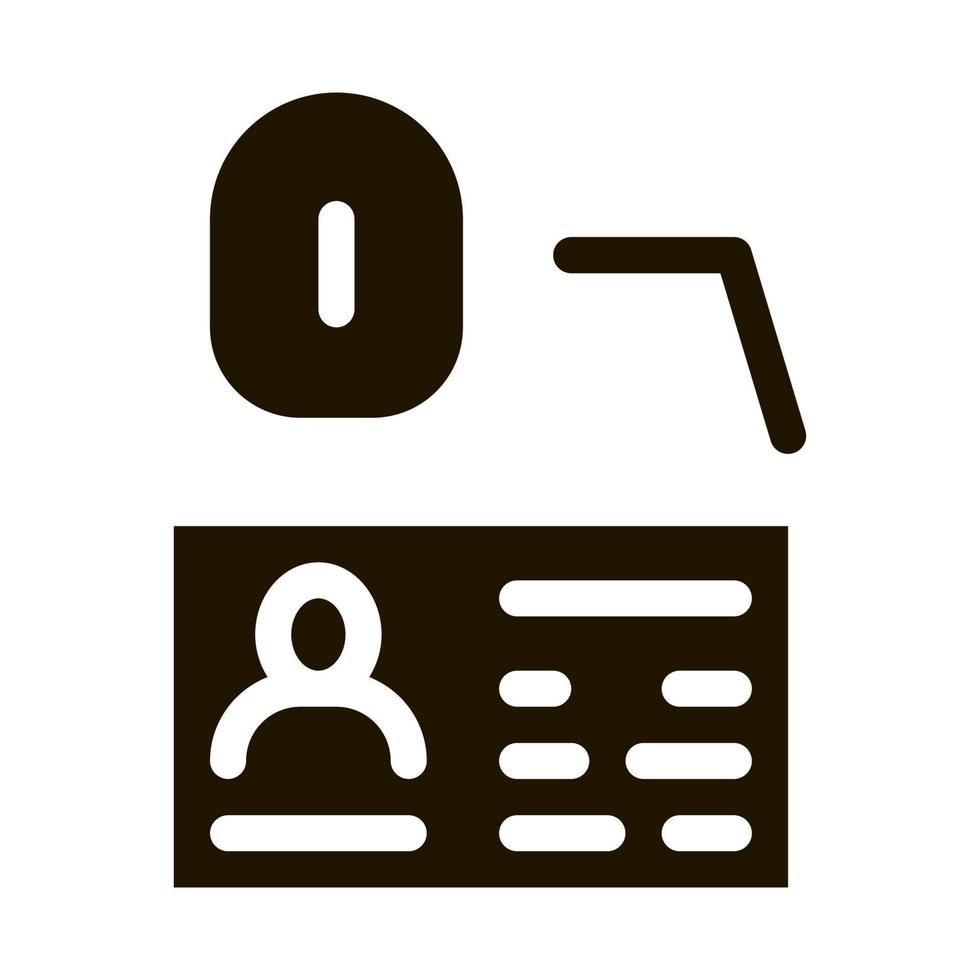 Fingerprint Scan Icon Vector Glyph Illustration