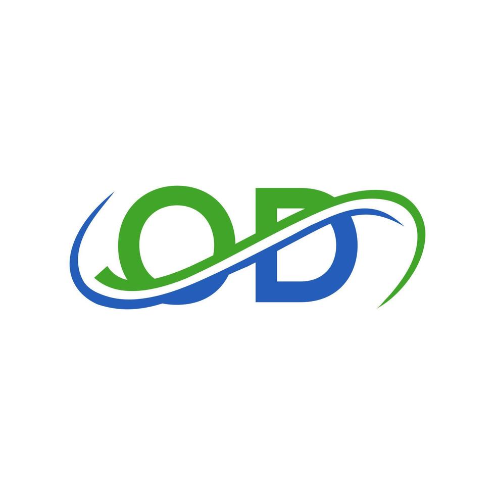 Letter OD logo Design for Financial, Development, Investment, Real Estate And Management Company Vector Template
