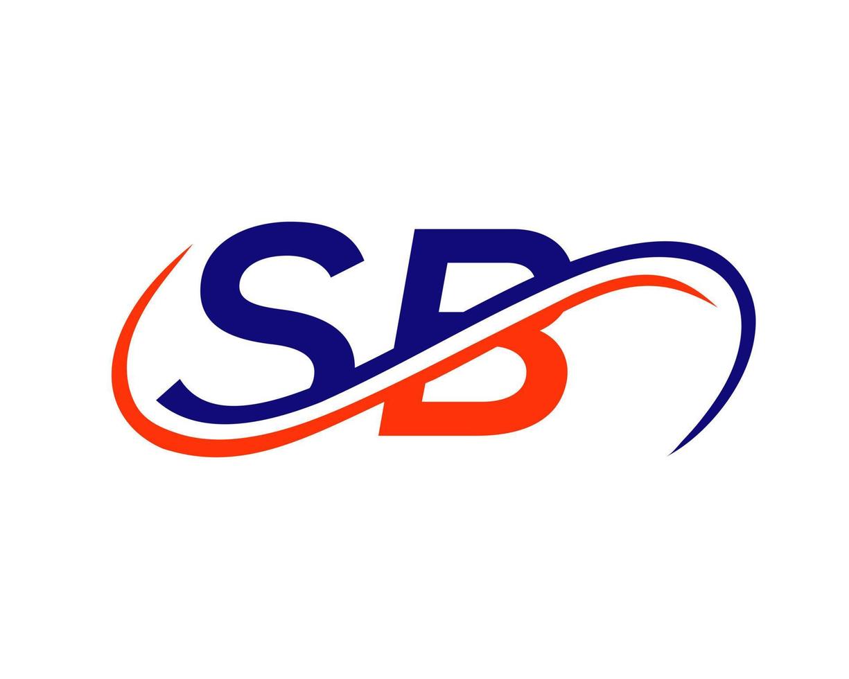 diseño del logotipo de la letra sb para la plantilla vectorial de la empresa financiera, de desarrollo, de inversión, inmobiliaria y de gestión vector
