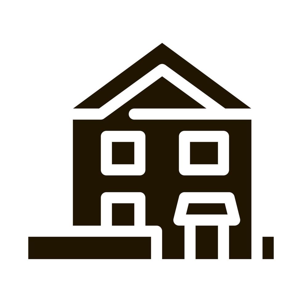 House Building Icon Vector Glyph Illustration