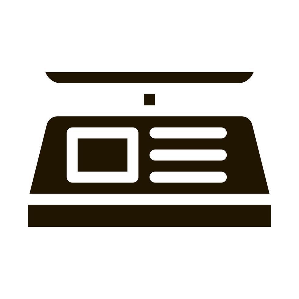 Electronic Scale Icon Vector Glyph Illustration