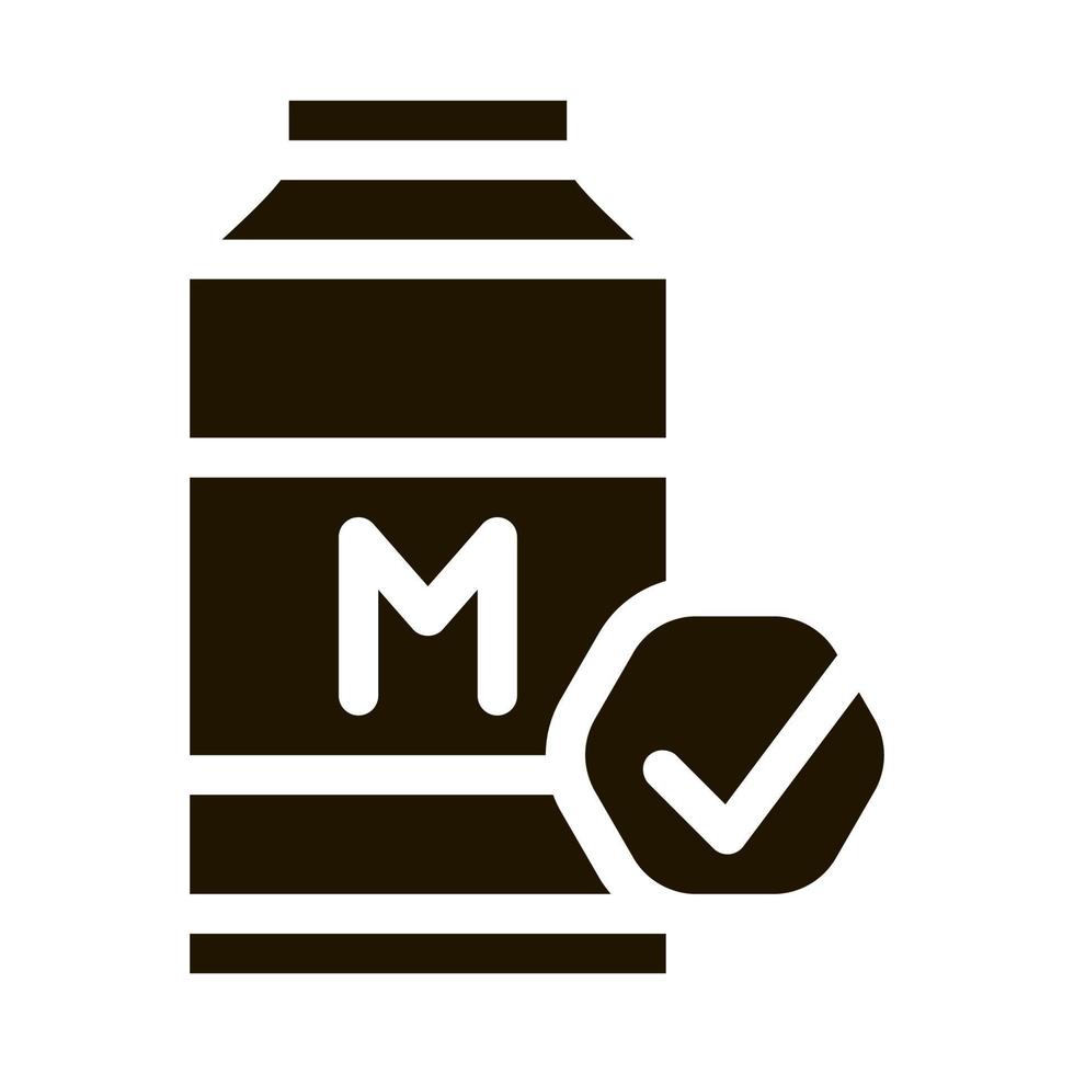 Milk Bottle Icon Vector Glyph Illustration