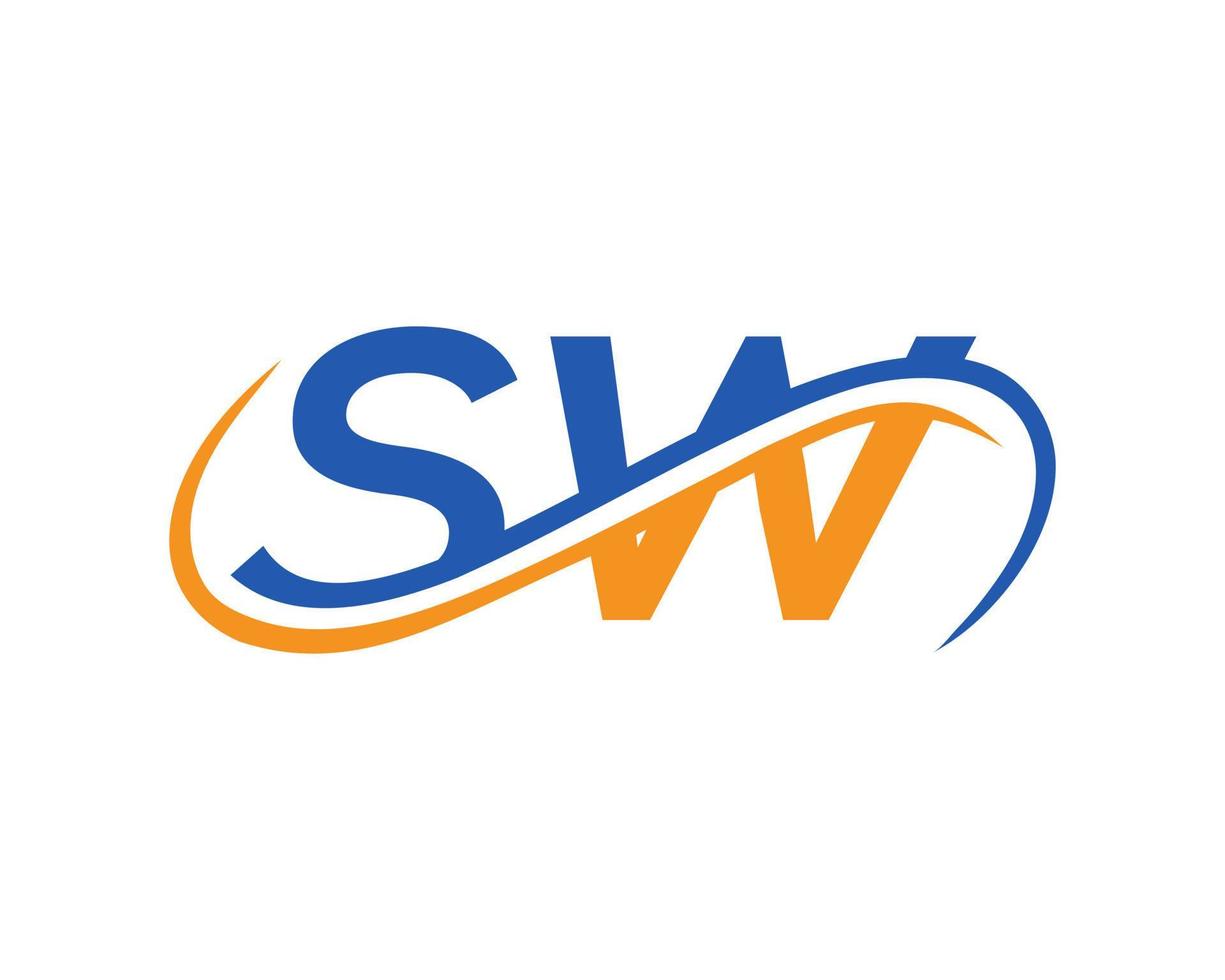 Letter SW logo Design for Financial, Development, Investment, Real Estate And Management Company Vector Template