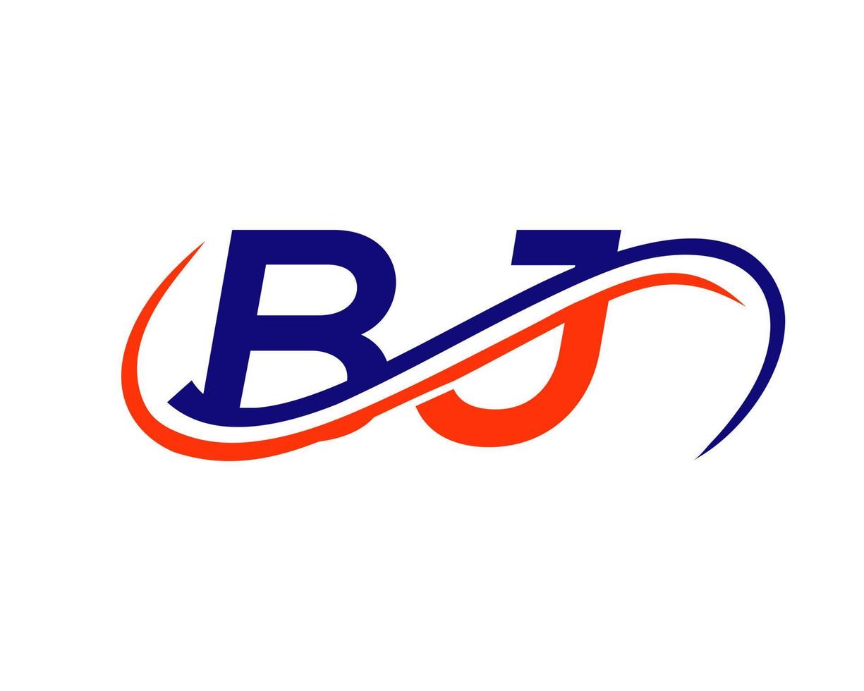 diseño del logotipo de la letra bj para la plantilla vectorial de la empresa financiera, de desarrollo, de inversión, inmobiliaria y de gestión vector