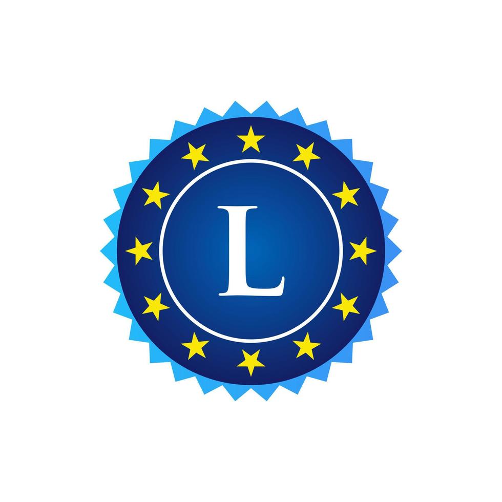 Letter L Vintage Badge Retro Vector Logo Template Badges, Labels, Emblems, Marks And Design