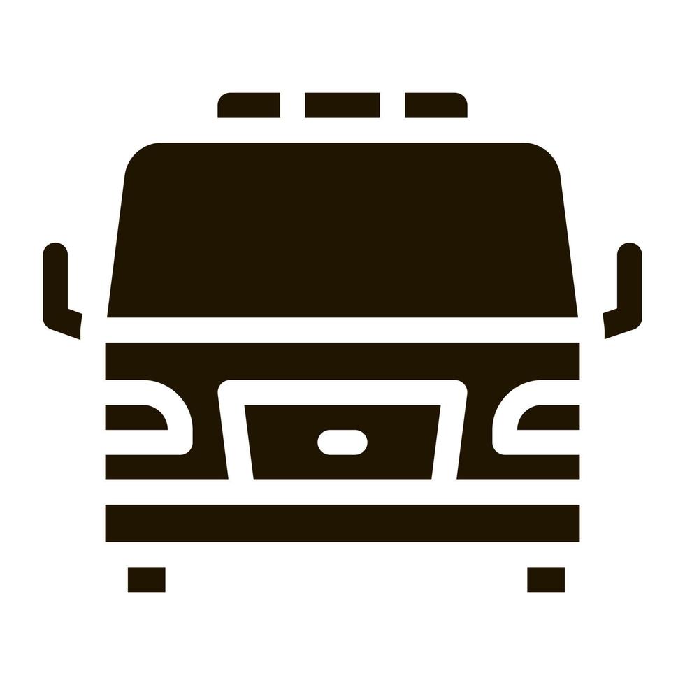 ilustración de glifo de vector de icono de camión de remolque